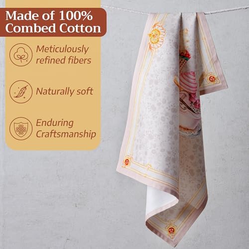 Maison d' Hermine Kitchen Towels Set of 3 100% Combed Cotton 27.50"x20" - Image 4