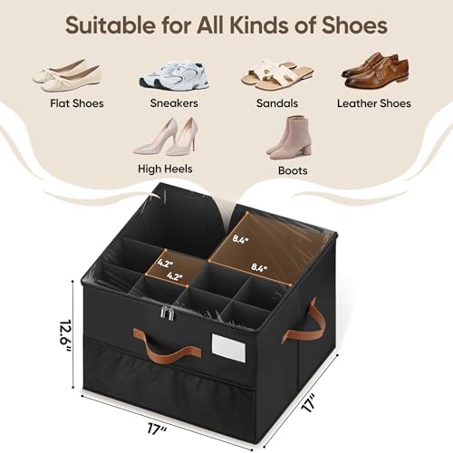 Shoe Organizer for Closet, Adjustable Storage Box Holds 32 Pairs - Image 2