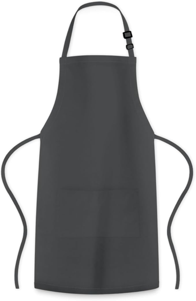 Adjustable Bib Apron 100% Polyester Kitchen Aprons Waterdrop Resistant Aprons with Adjustable Strap, Pockets & Long Ties