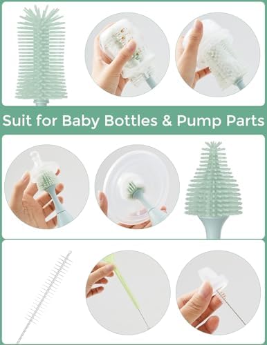 Momcozy Baby Bottle Brush Kit, Push-Press Foam Design - Image 3