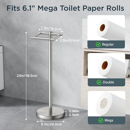 FORIOUS Commercial Toilet Paper Holder Wall Mount Bathroom Tissue Holder - Image 5