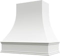 Curved Range Hood (31.5" W x 48" H) – Handcrafted in the USA – Premium Cabinet-Grade Plywood & White Maple Veneer – Seamless Fit with TradeWinds Ventilation Units – High-End Kitchen Focal Point