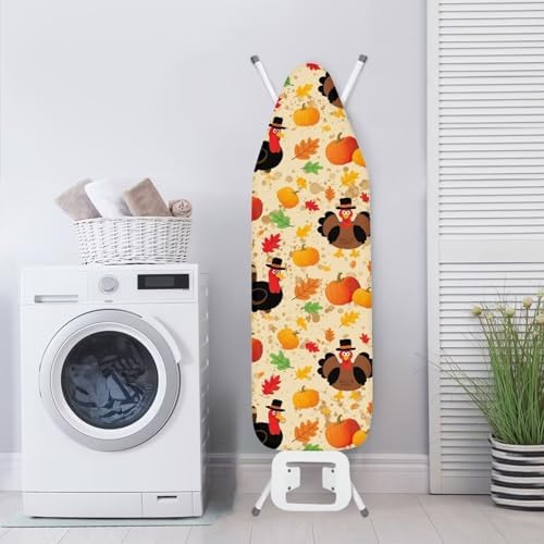 Ironing Board Cover with Elastic Edge Thanksgiving Turkey Pumpkin Table Top - Image 3
