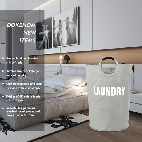 DOKEHOM 160L XX-Large Laundry Basket Bag, Collapsible Tall Hamper - Image 2