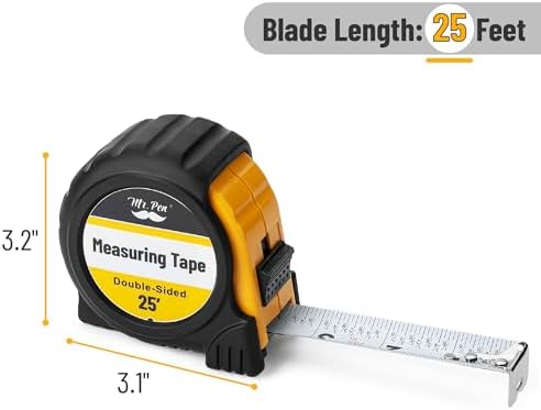 Mr. Pen- Retractable Tape Measure 25 ft, Easy Read - Image 2