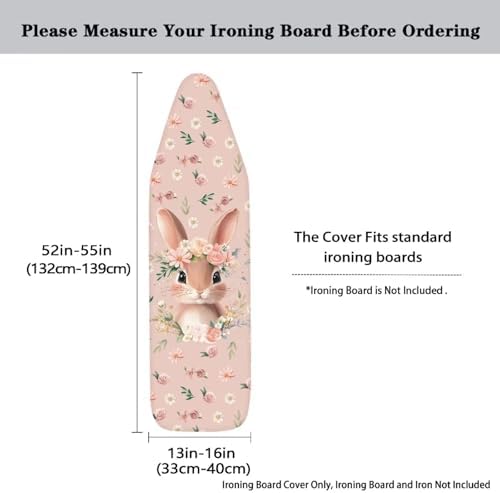 Easter Bunny and Flower Ironing Board Cover Replacement Iron Board Cover Easter - Image 5