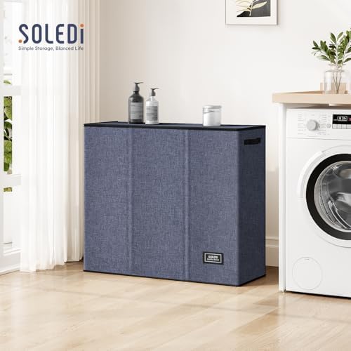 SOLEDI 180L 3-Section Laundry Hamper - Image 5