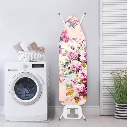 Pink Flower Ironing Board Cover and Pad Iron Pad Covers Resist Scorching and - Image 3