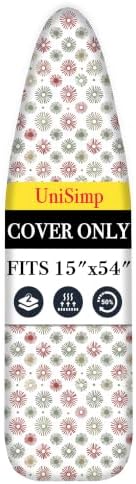 UniSimp Ironing Board Cover and Pad 15"x54" Extra Thick Natural Cotton by UniSimp