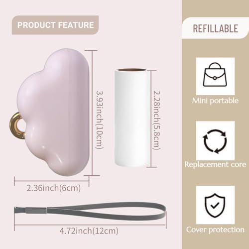 Portable Lint Roller 150 Sheets Travel Size, Mini Lint Roller - Image 6