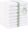 Homaxy 100% Ring Spun Cotton Kitchen Towels 8 Pack, Grass Green Stripe by Homaxy