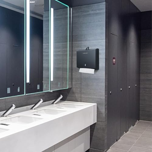 Gorlary Commercial Paper Towel Dispenser Wall Mount, Matte Black - Image 5