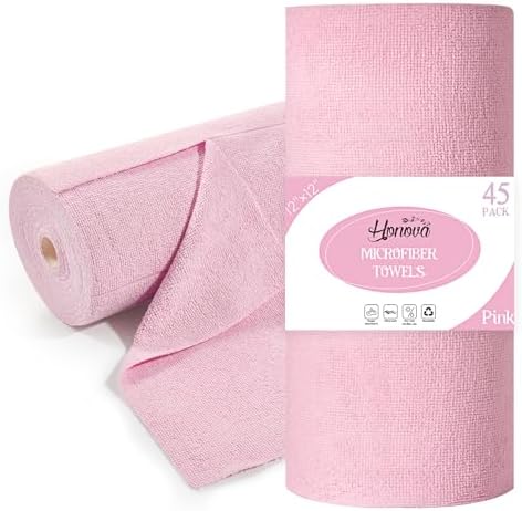 Microfiber Cleaning Cloth Roll 45 Pack, Tear Away by HONOVA