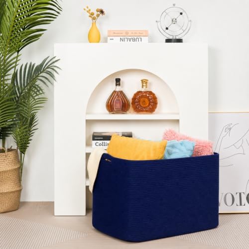 MINTWOOD Design 112L Extra Large Blanket Basket Holder Living Room, Dog Toy - Image 7
