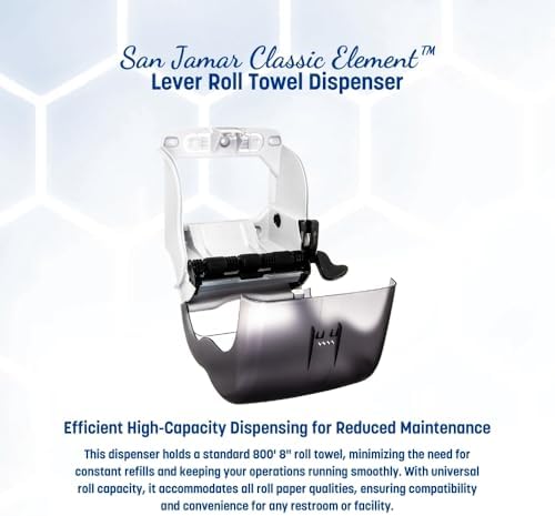 San Jamar Classic Element Paper Towel Dispenser Wall-Mounted Commercial Roll - Image 3