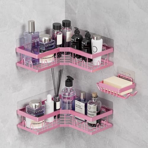 Corner Shower Caddy 3 Pack, Wall Mounted Stainless Steel Bathroom Organizer by Unknown