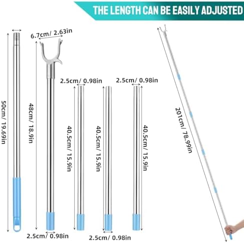 BESTOYARD Adjustable Clothes Pole 79.13In Telescoping Clothesline Pole - Image 2