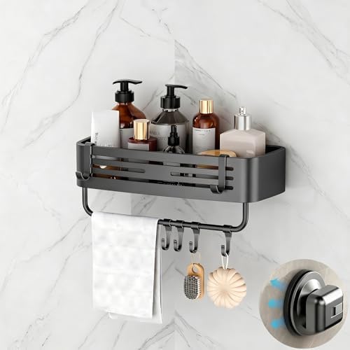 Shower Caddy Suction Cup 1 Pack, Square Shower Shelves by SUBUCOYO