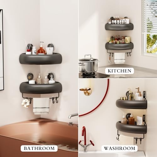 CICUFY Shower Caddy Suction Cup, 1 Pack No Drilling Corner Shower Shelves - Image 7