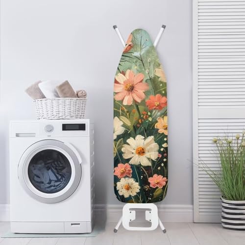 Flashideas Floral Print Ironing Board Cover and Pad- 52" x 13" Iron Board Cover - Image 2