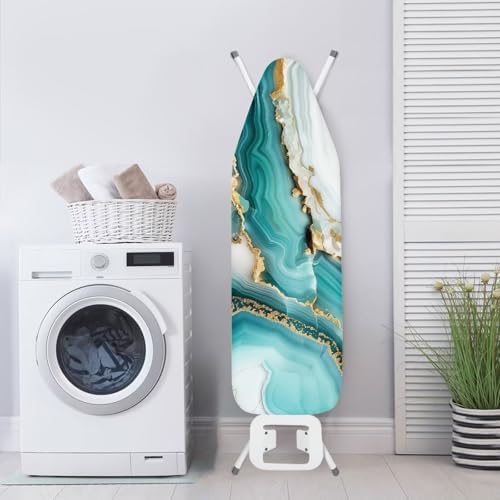 Green Marble Ironing Board Cover, Soft Ironing Board Pad Cover Protector - Image 3