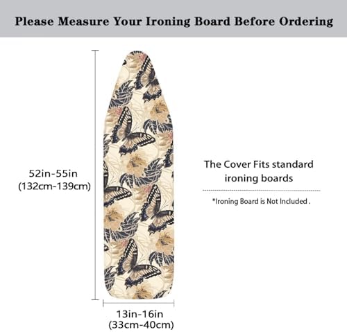 Vintage Butterfly Steam Ironing Board Cover, Hand Draw Monarch Butterflies - Image 5