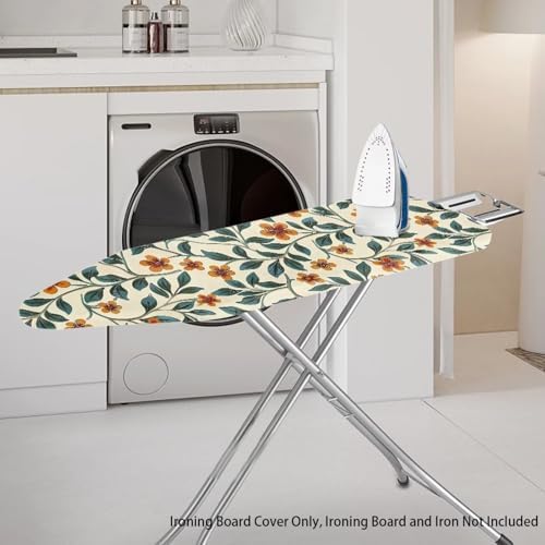 Wild Flower Ironing Board Cover Non-Slip 15x54 Inch Botanical Leaf Ditsy Flower - Image 2