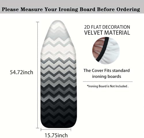 Nuxovilar Gradient Chevron Ironing Board Cover 15x54 Polyester - Image 4