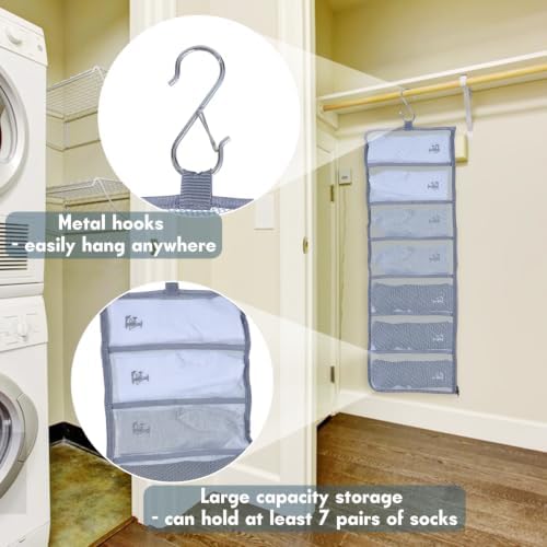 Sock Organizer Hanging Laundry Bag - Image 2