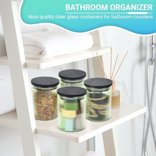 BKYFPQ 2 Pack Glass Qtip Holder Dispenser - Image 2
