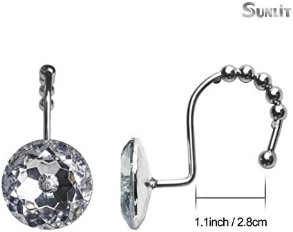 Sunlit Luxury Design Round Clear Diamond Crystal Gem Bling - Image 2