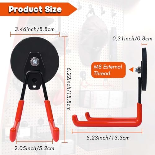 2-Pack Large Heavy Duty Magnetic Hooks - Image 2