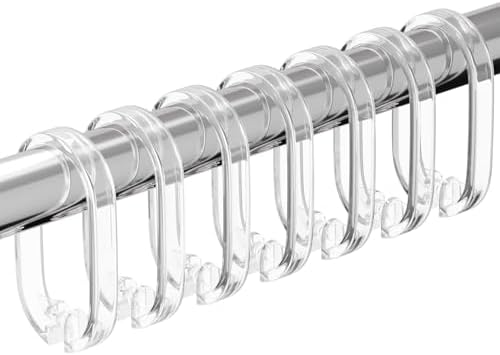 Resze 24 PCS Clear Shower Curtain Hooks by Resze