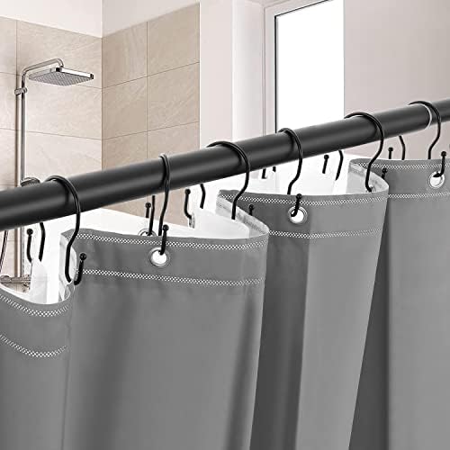 12 Pack Double Shower Curtain Hooks Rings, TENOVEL Double Sided Shower Curtain - Image 2