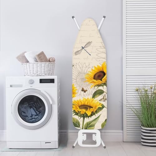 DISNIMO Sunflower Dragonfly Ironing Board Cover Extra Thick Heavy Duty Pad - Image 4