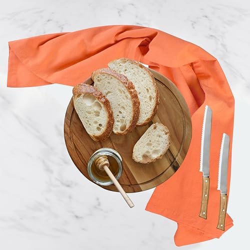 Urban Villa Kitchen Towels Cotton Dish Towels 27”x27” Orange - Image 5