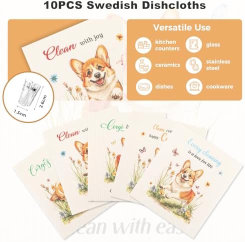 wlich 10 Pack Swedish Dishcloths, Reusable Kitchen Towels - Image 5