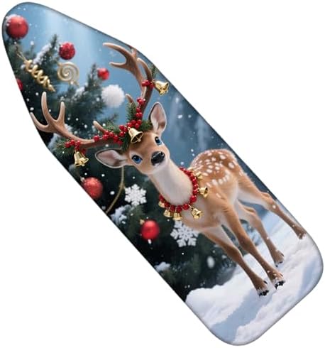 Nuxovilar Winter Deer Bells Ironing Board Cover 15x54 Polyester by Nuxovilar
