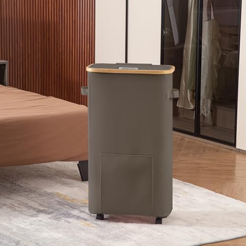 Vincona Laundry Basket with Wheels, Tall Dirty Clothes Hamper on Wheels - Image 7