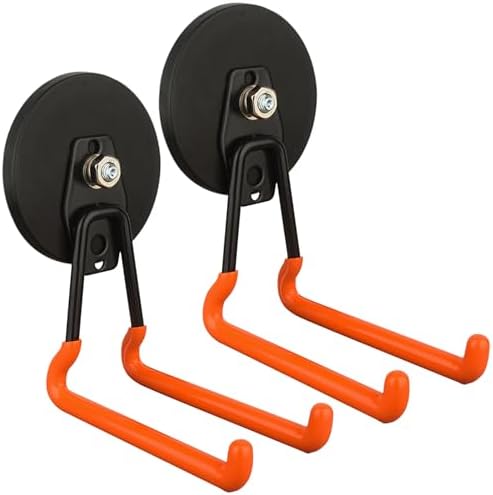 MUTUACTOR Updated 2PCS 40lbs Heavy Duty Magnetic Garage Storage Hooks by MUTUACTOR