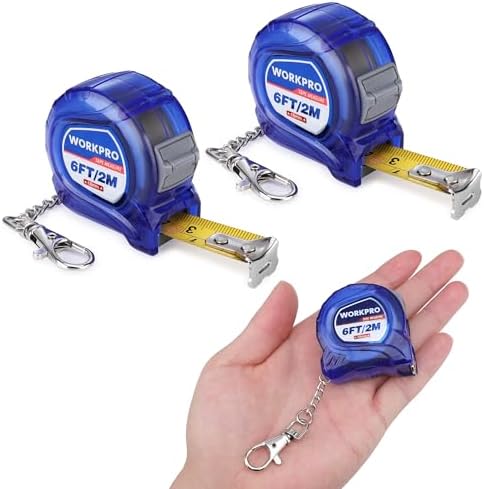 WORKPRO Mini Tape Measure, Inch/Metric Scale Pocket Size Small Tape Measure by WORKPRO