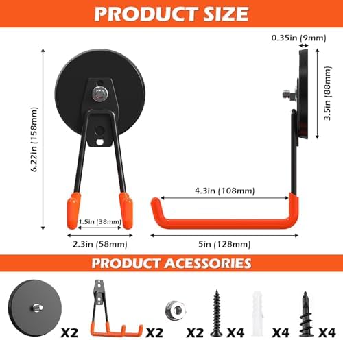 Large Strong Magnetic Hooks Heavy Duty, 3.5in Powerful Utility Magnets Hook - Image 2