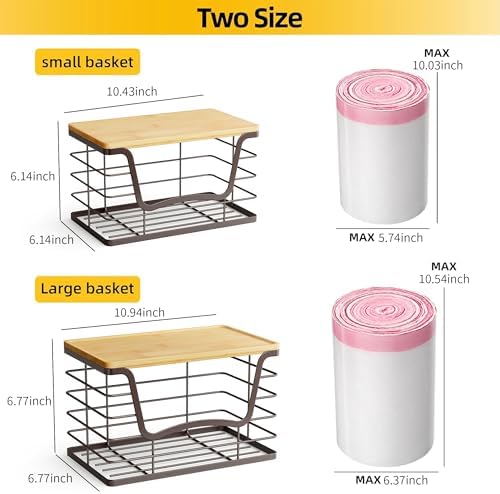 ALOCEO 2 Pack Stackable Wire Storage Basket - Image 3