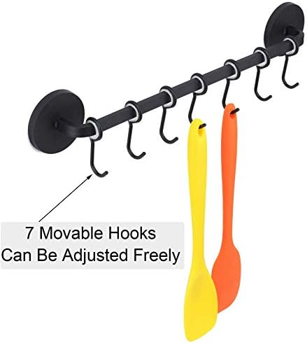 Magnetic Utensil Holder, 7-Hook Metal Rack - Image 4
