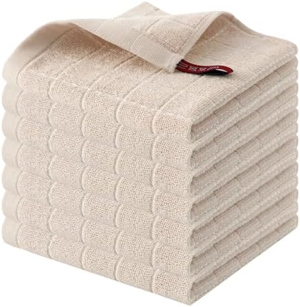 Homaxy 100% Cotton Terry Kitchen Dish Cloths, 7 Pack by Homaxy