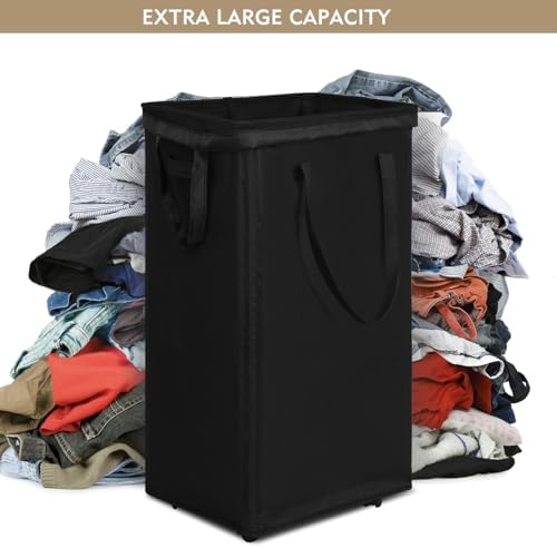 DOKEHOM 90L X-Large Rolling Laundry Basket Hamper on Wheels - Image 5