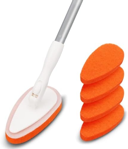 Qaestfy Bathtub Scrubber, Adjustable Long Handled Scrub Brush by Qaestfy