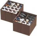 SpaceAid Shoe Organizer for Closet, 2 Pack Foldable Shoe Storage Containers by SpaceAid