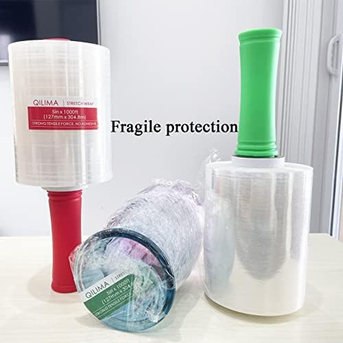 QILIMA Mini Clear Industrial Stretch Wrap Film, 80 Gauge Thick Cling Plastic - Image 6