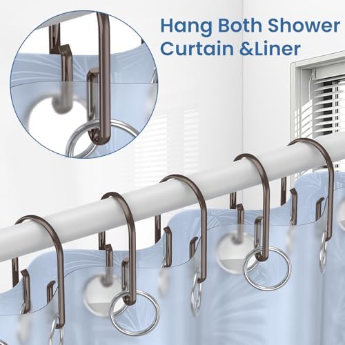 Bronze Shower Curtain Hooks Rings，Double Sided Shower Curtain Hooks Rust - Image 6